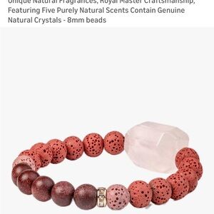 Cosonggle Aromatherapy Bracelet Rose Quartz Crystal Adjustable Stretch